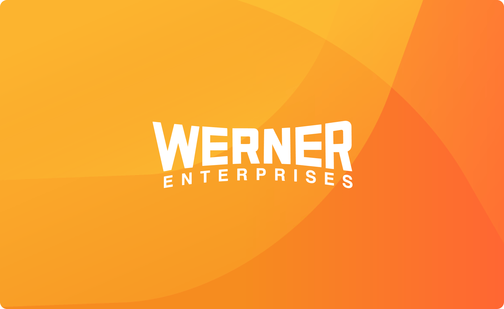 Werner Enterprises - Logo - Studium przypadku pomarańczowe tło